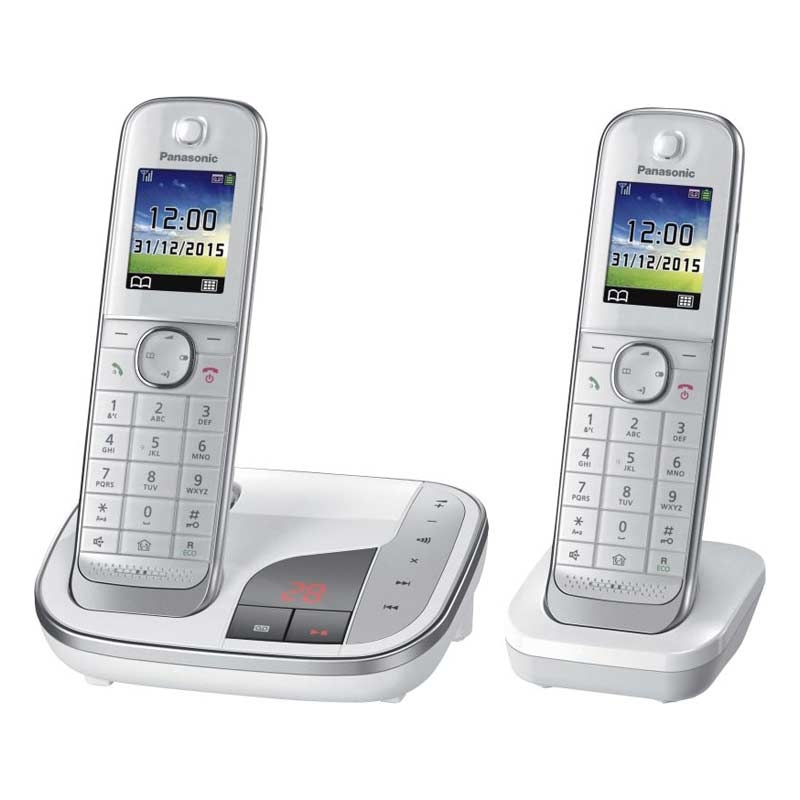 Panasonic KX-TGJ322GW Familien-Telefon mit Anrufbeantworter / Duo Telefon mit Mobilteil (2.Wahl)