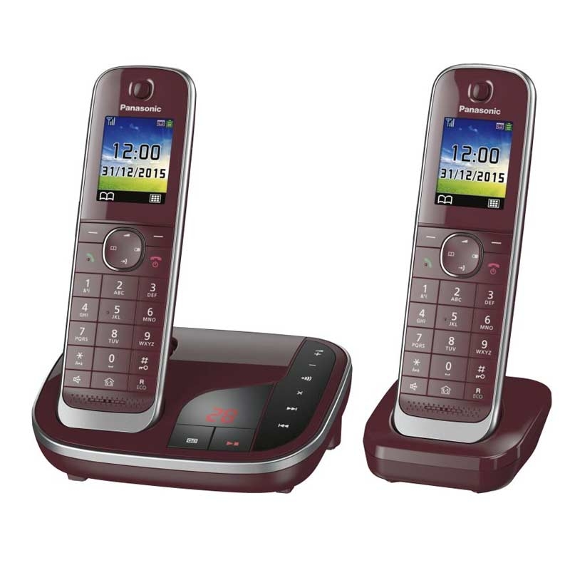 Panasonic KX-TGJ322GR Familien-Telefon mit Anrufbeantworter / Duo Telefon mit Mobilteil
