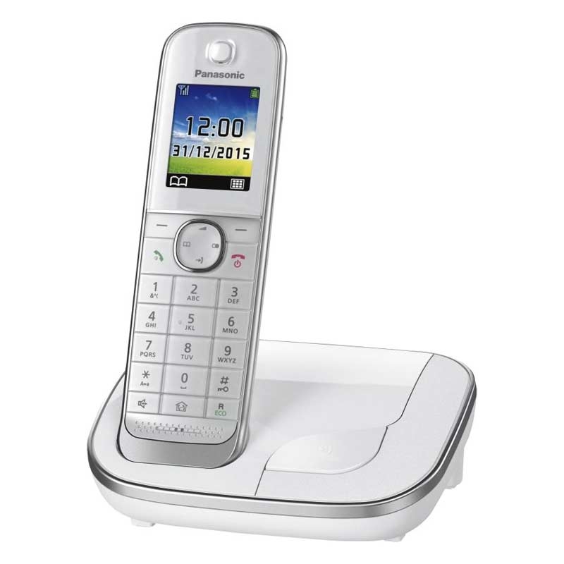 Panasonic KX-TGJ310GW Familien-Telefon mit sprechender Anruferkennung weiß