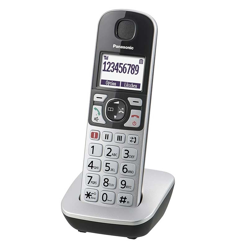 Panasonic KX-TGQ500GS IP-Telefon für Senioren Silber