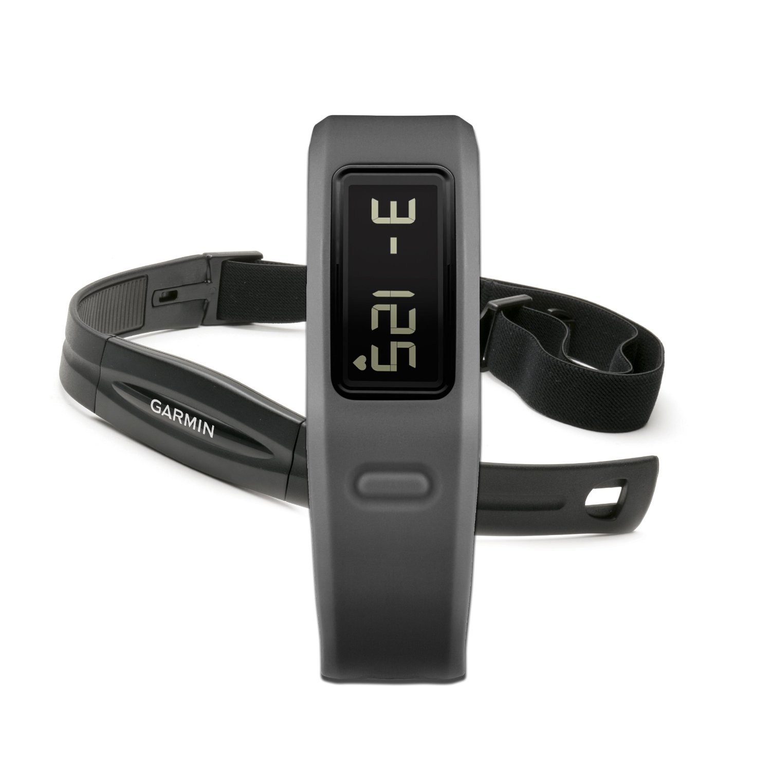 Garmin vivofit Fitnessarmband + Herzfrequenzbrustgurt grau