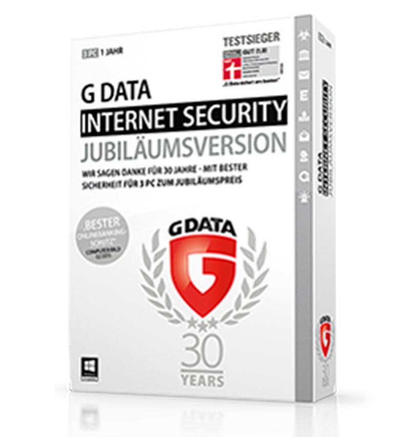 GData Internet Security 2015 3 User 1 Jahr Box