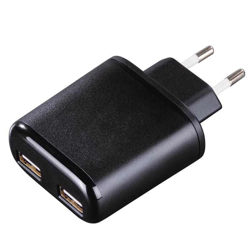 Hama 2-fach-USB-Ladeadapter Auto-Detect, 5 V/4,8 A schwarz