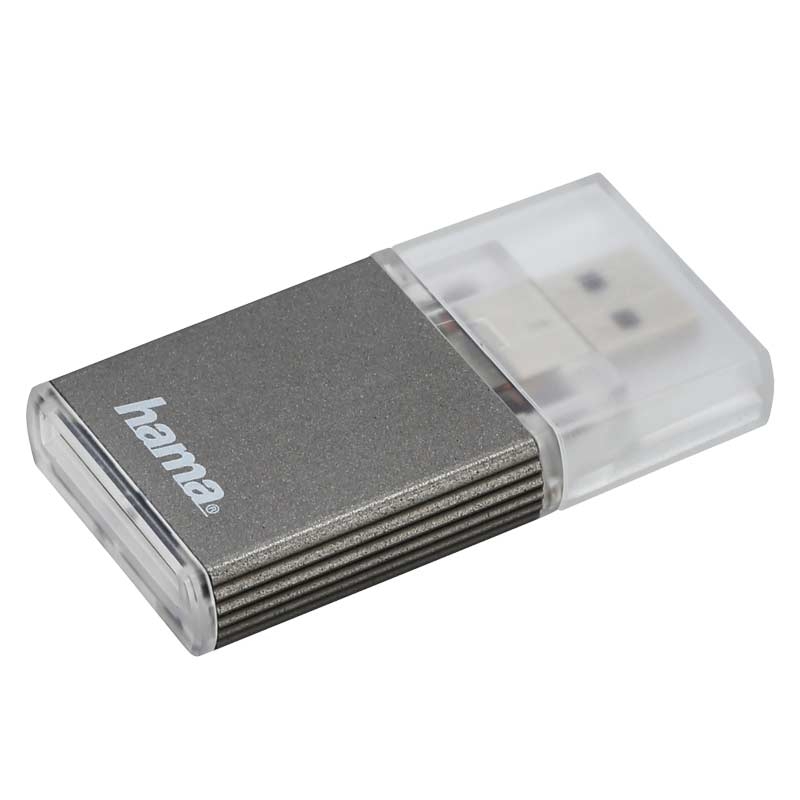 Hama USB-3.0-UHS-II-Kartenleser, SD, Alu, Anthrazit