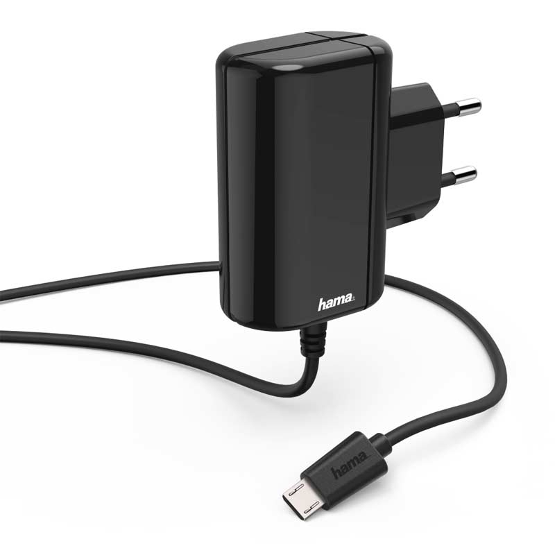 Hama Ladegerät, Micro-USB, 2.4 A, Schwarz
