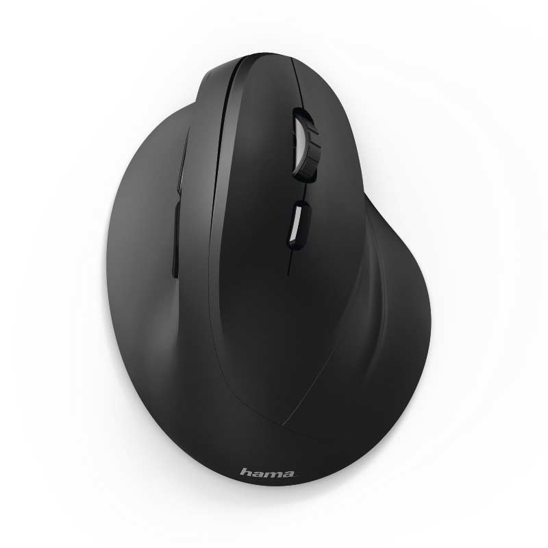 Hama Vertikale, ergonomische Funkmaus "EMW-500", 6 Tasten, Schwarz (2.Wahl)