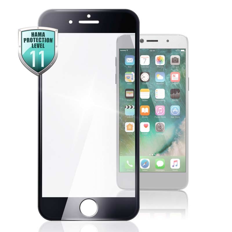 Hama 3D-Full-Screen-Schutzglas für Apple iPhone 6/7/8, Schwarz