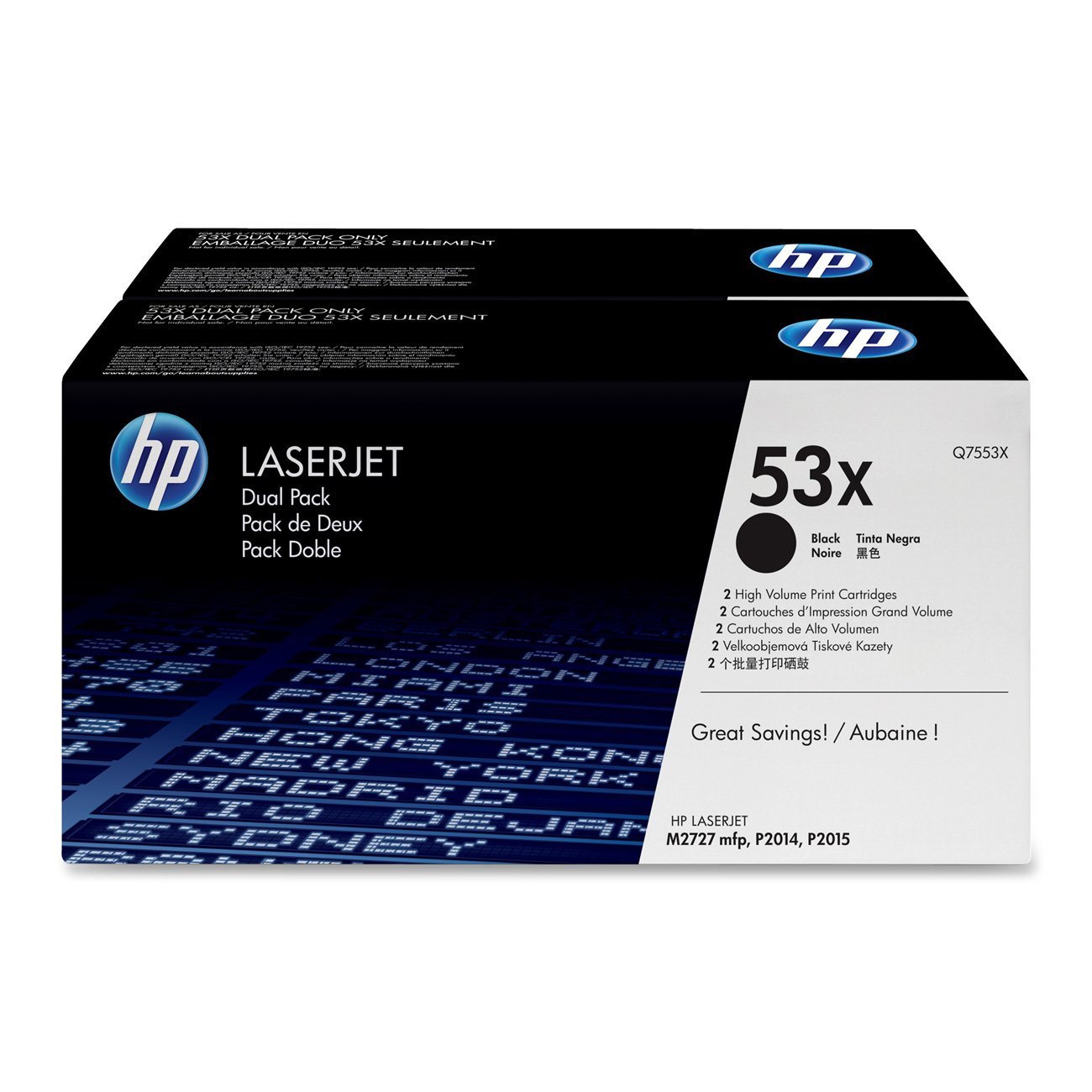 HP 2er Pack Toner Q7553X schwarz LaserJet P2015