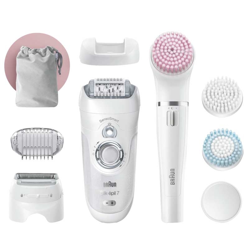 Braun Silk-épil 7-875 SensoSmart Beauty Set 7 Epiliergerät weiß/silber