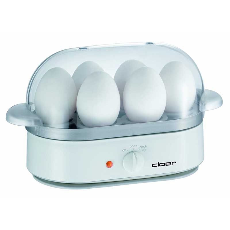 Cloer 6091 Eierkocher mit akustischer Fertigmeldung für 6 Eier