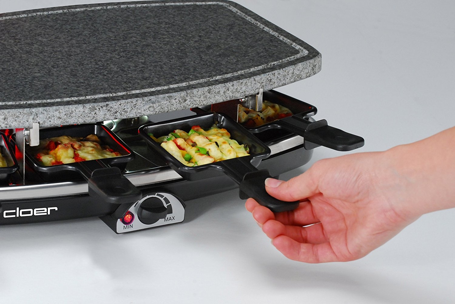 Cloer Raclette mit Naturstein 6430 schwarz