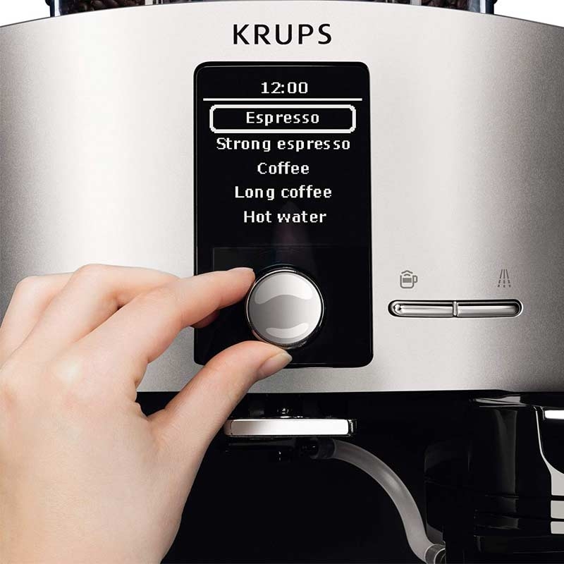 Krups EA82FD Kaffeevollautomat Latt'Espress Quattro Force mit Aluminiumfront