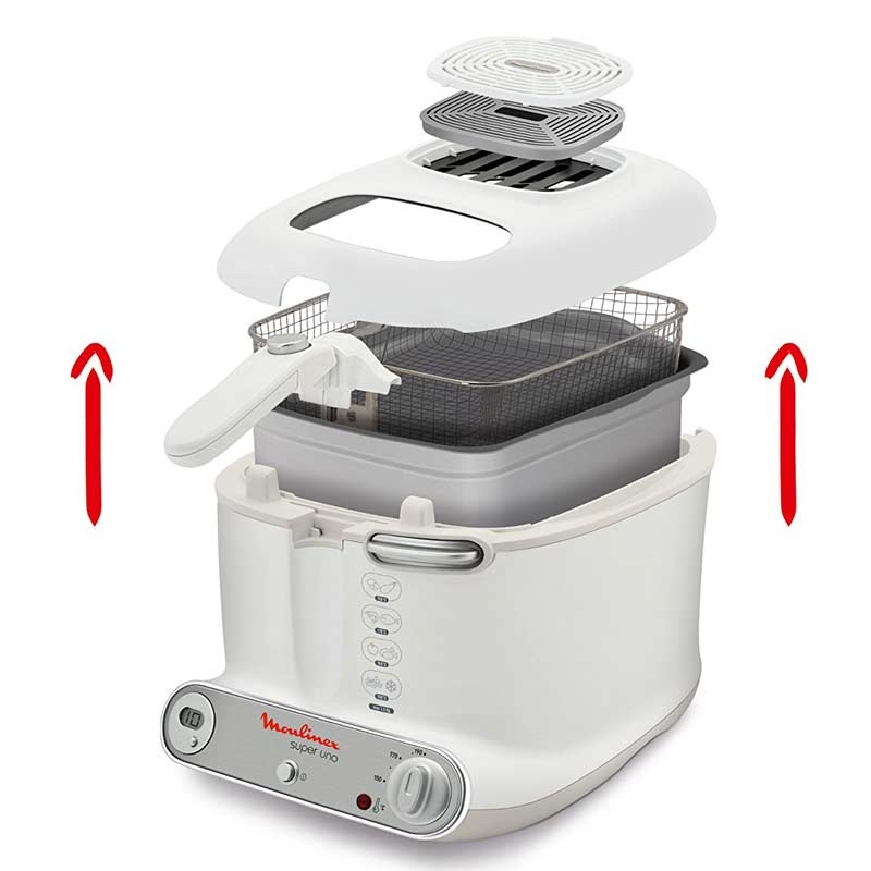 Moulinex AM3021 Fritteuse Super Uno hellgrau