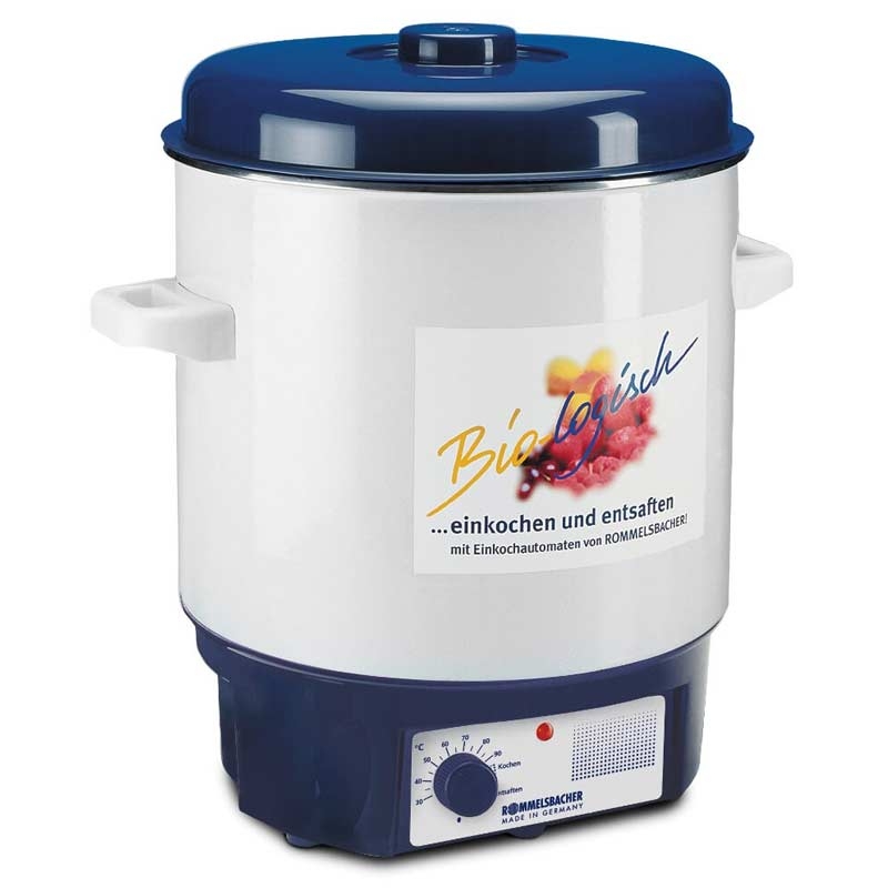 Rommelsbacher KA 1800 Einkoch- und Kochautomat, 27 Liter, weiß/blau