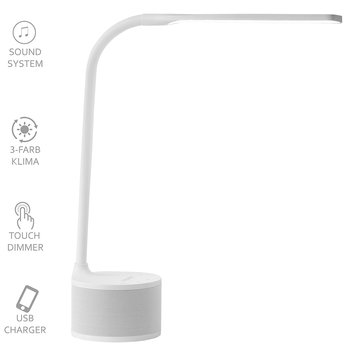 Vasner Lumbeat LED Schreibtischlampe weiß