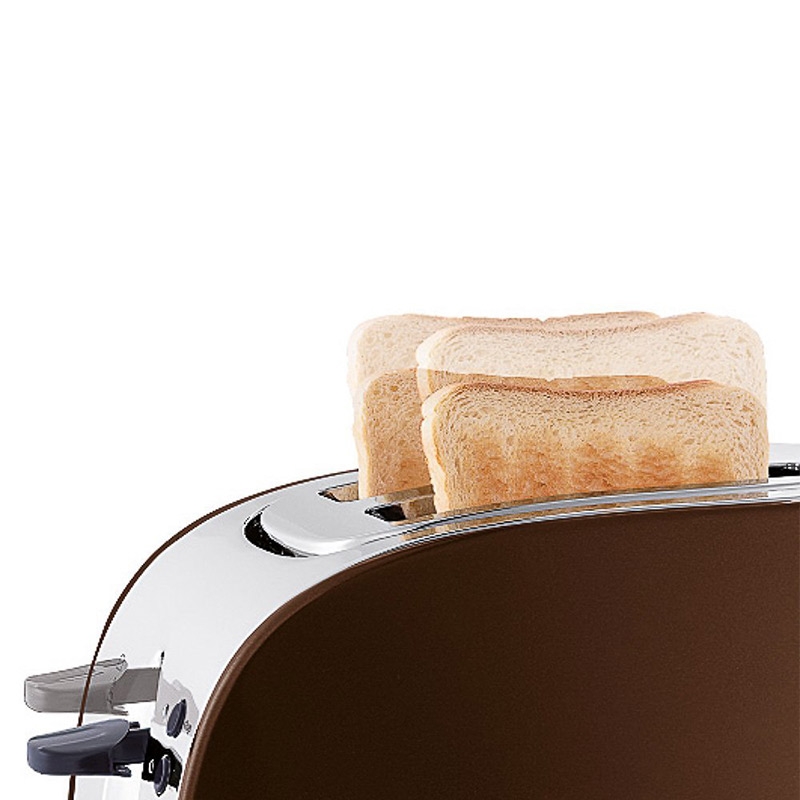 WMF Terra Toaster Doppelschlitz Brötchenaufsatz Edelstahl braun