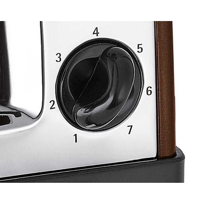 WMF Terra Toaster Doppelschlitz Brötchenaufsatz Edelstahl braun