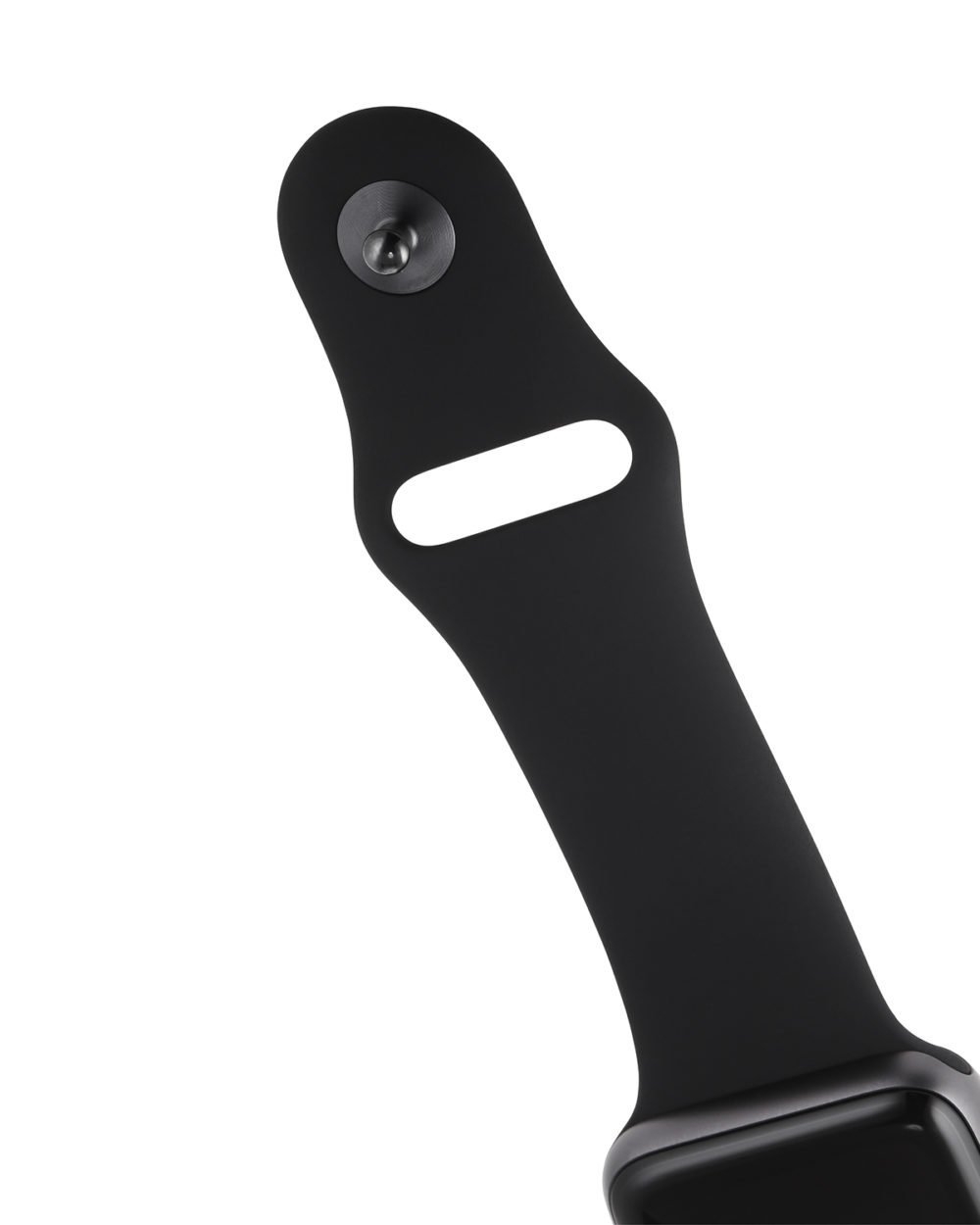 Apple Watch Series 3 42 mm Aluminiumgehäuse space grau Sportarmband schwarz