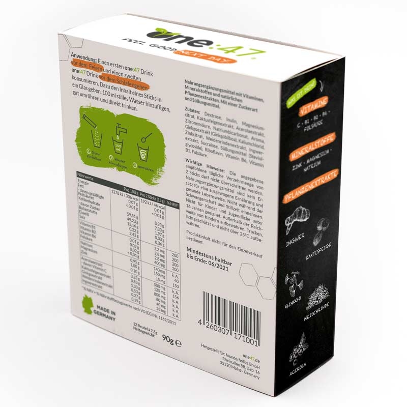 one:47 After Party Drink (Doppelpack, 24 Sticks)