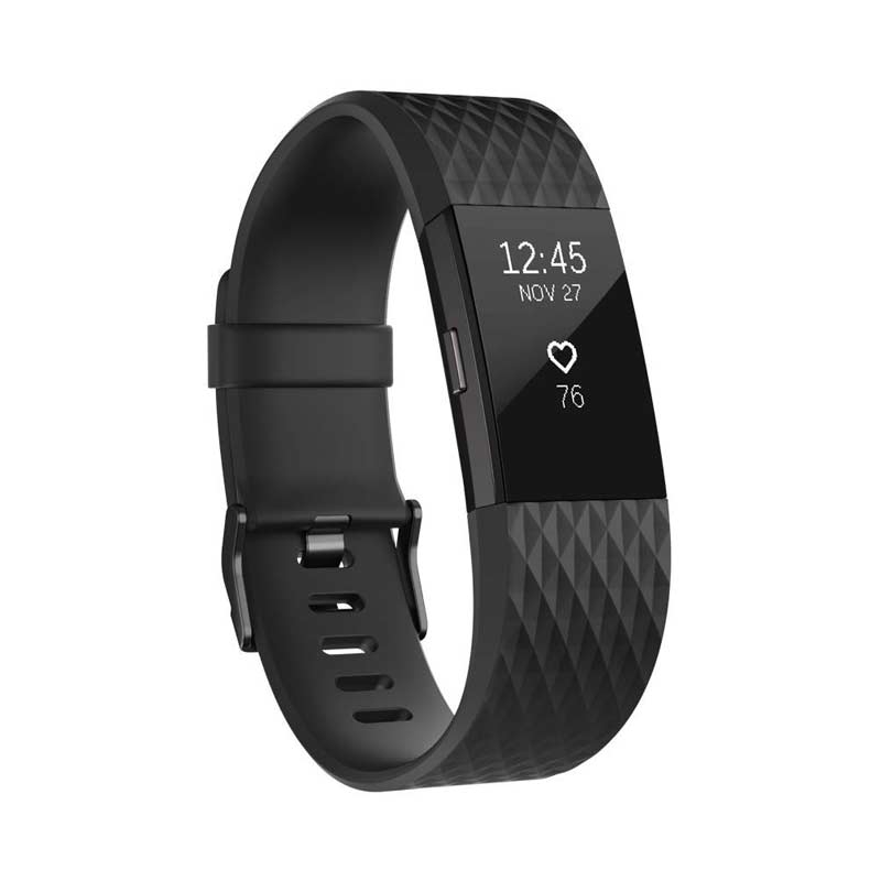 Fitbit Charge 2 Special Edition Fitnessarmband large schwarz