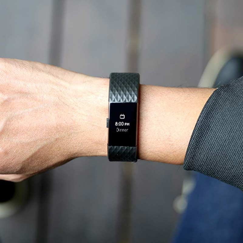 Fitbit Charge 2 Special Edition Fitnessarmband large schwarz