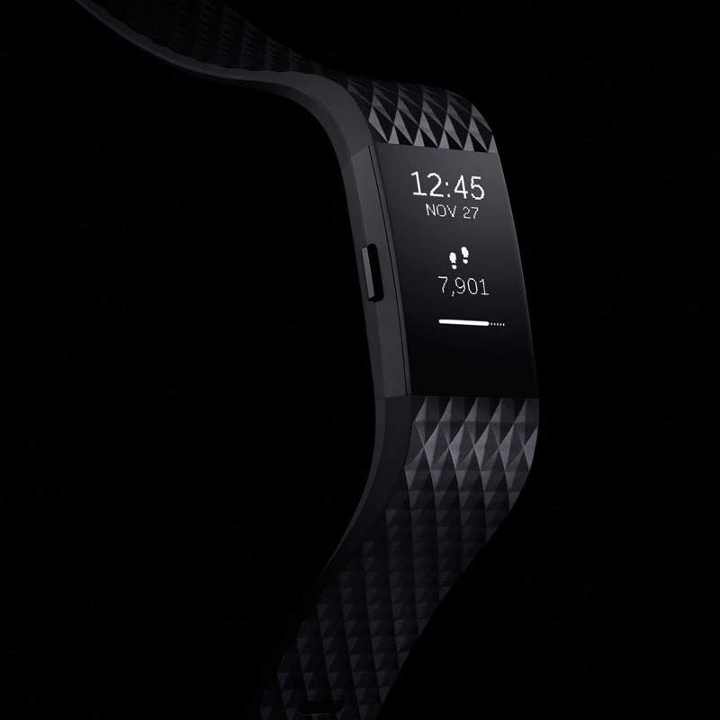Fitbit Charge 2 Special Edition Fitnessarmband large schwarz