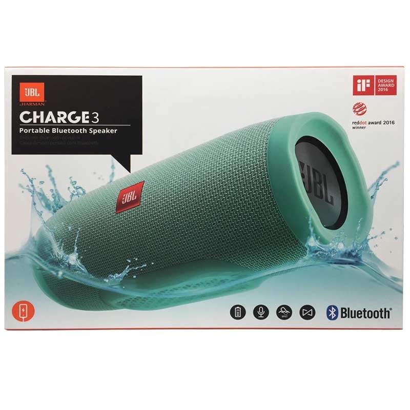 JBL Charge 3 Tragbarer Bluetooth-Lautsprecher türkis