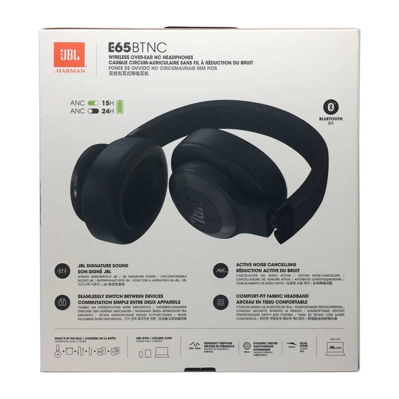 JBL E65BTNC Over Ear Bluetooth Kopfhörer schwarz