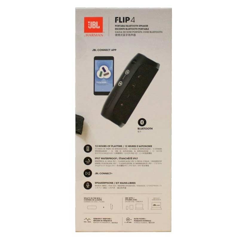 JBL Flip 4 Wireless Portable Stereo Speaker schwarz (2. Wahl)