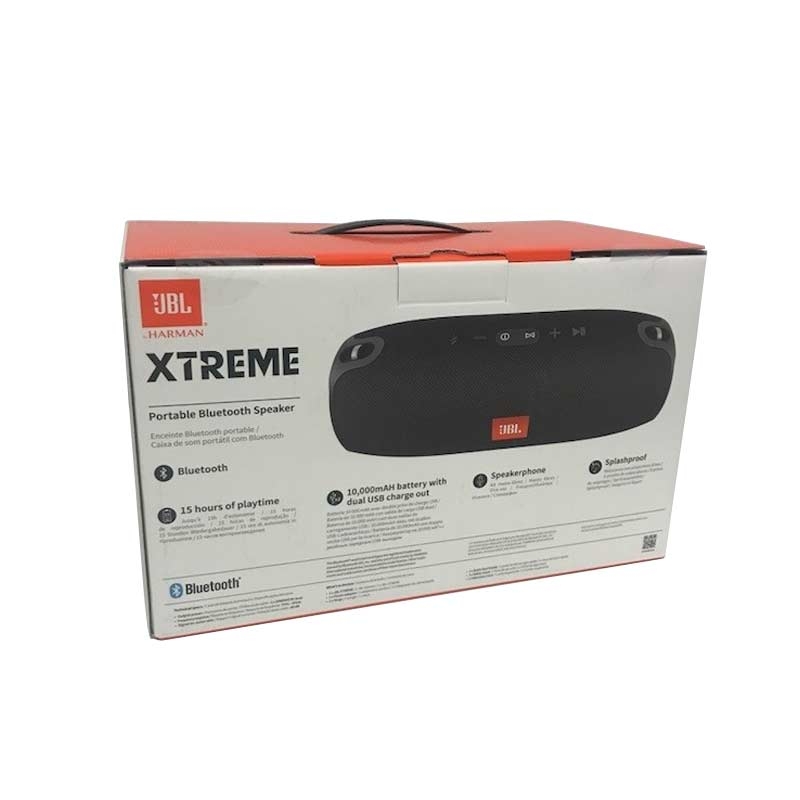 JBL Xtreme Spritzwasserfester Tragbarer Bluetooth Lautsprecher schwarz