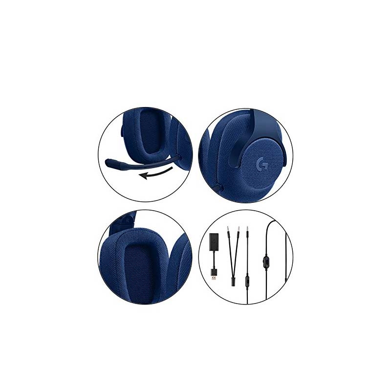 Logitech G433 Kabelgebundene Gaming Kopfhörer blau