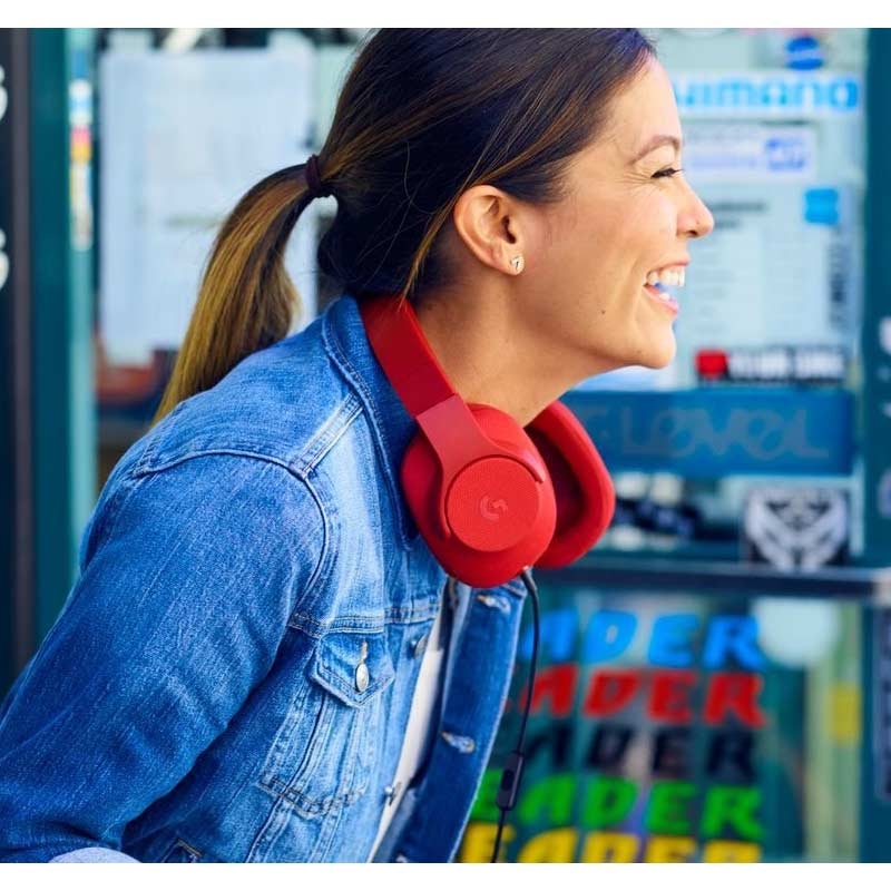 Logitech G433 Kabelgebundene Gaming Kopfhörer rot