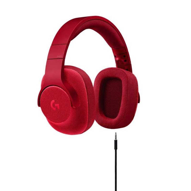 Logitech G433 Kabelgebundene Gaming Kopfhörer rot