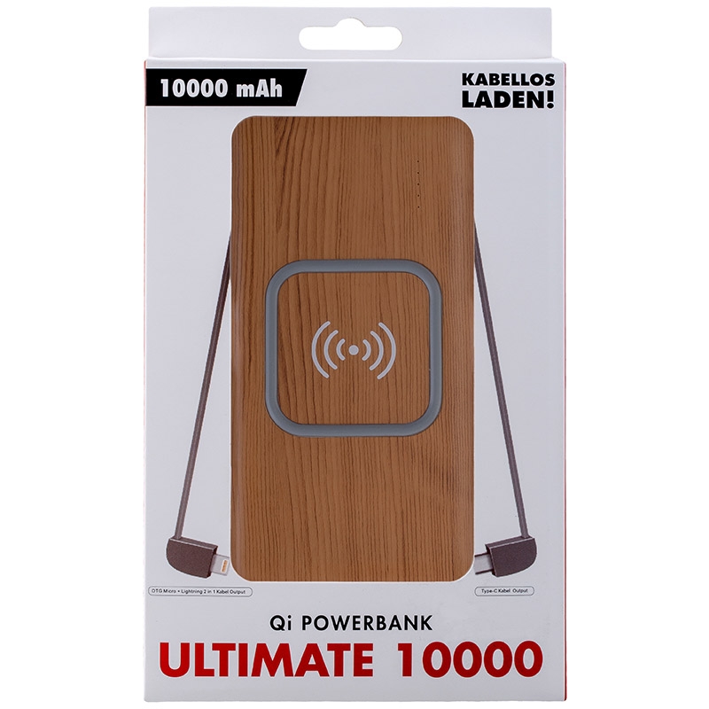 Peter Jäckel Qi Powerbank ULTIMATE 10000mAh Wood