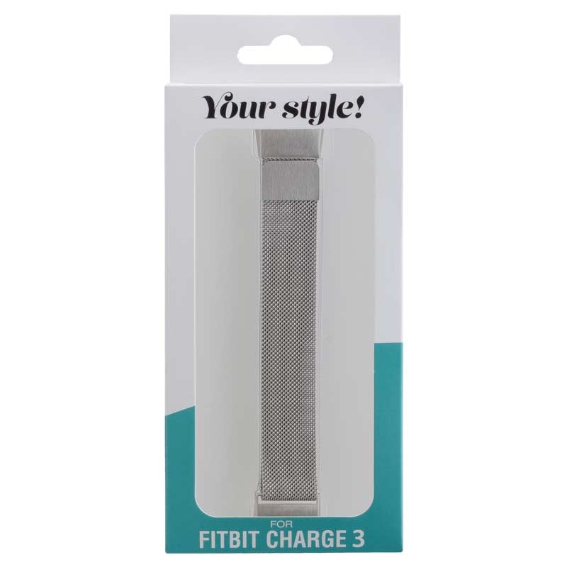 Peter Jäckel Armband für FITBIT CHARGE 3 Edelstahl Milanaise Silver