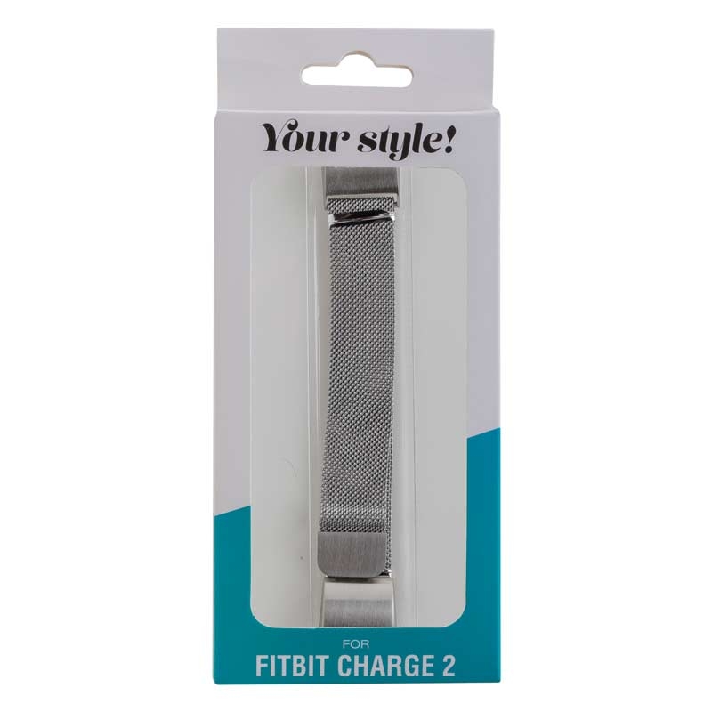 Peter Jäckel Armband für FITBIT CHARGE 2 Edelstahl Milanaise Silver