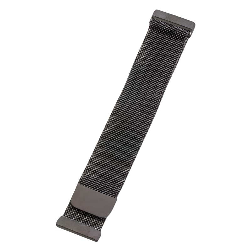 Peter Jäckel Armband für FITBIT Versa/ Versa Lite Edelstahl Milanaise Black