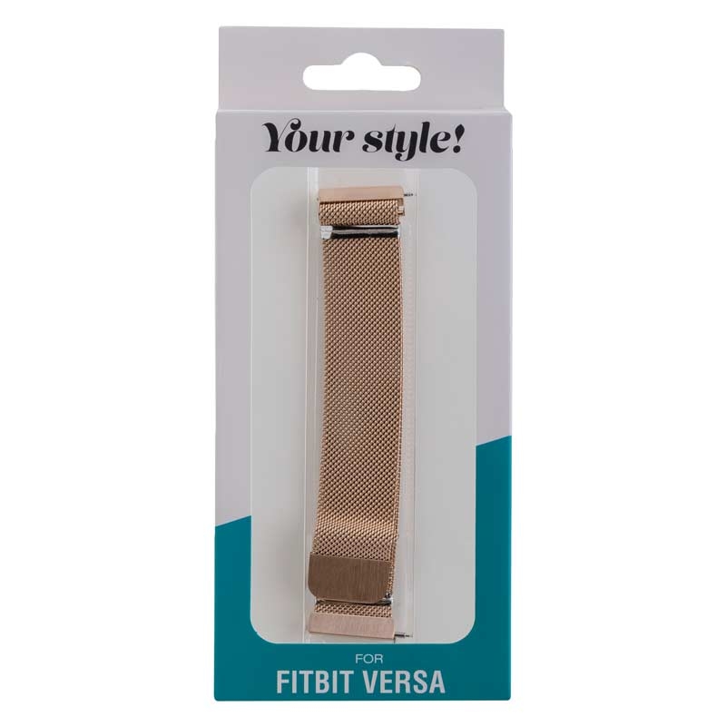 Peter Jäckel Armband für FITBIT Versa/ Versa Lite Edelstahl Milanaise Rose Gold