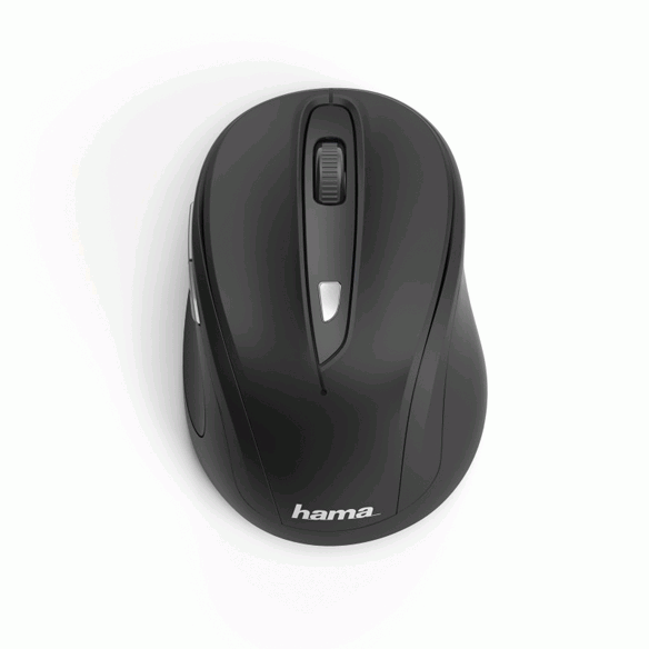 Hama  Optische 6-Tasten-Funkmaus "MW-400", Schwarz oben