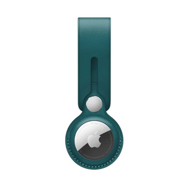 Apple AirTag Anhänger aus Leder waldgrün