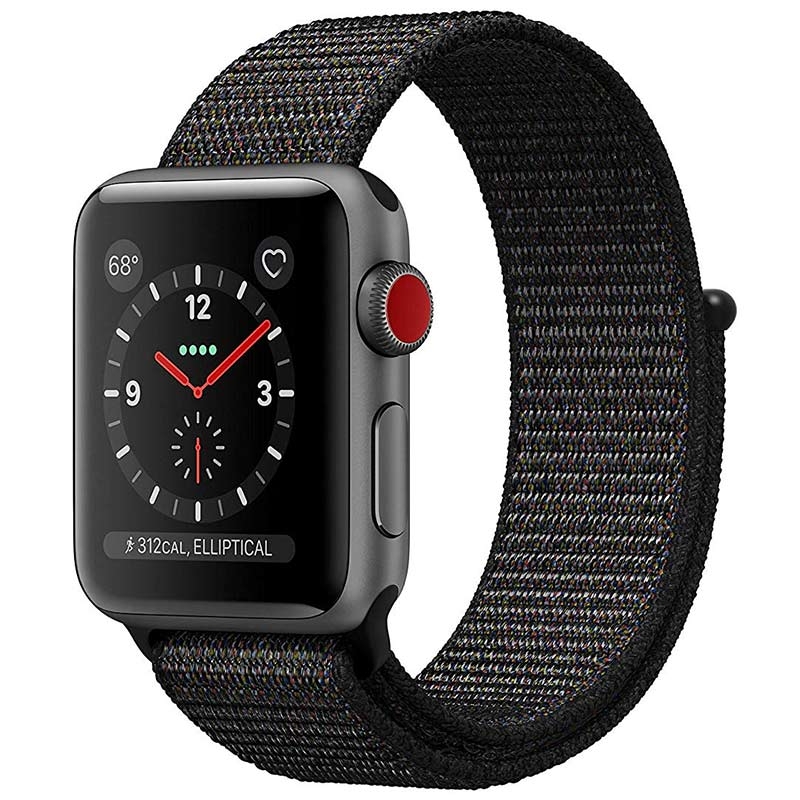 Apple Watch Series 3 GPS + LTE 38mm Space Grau Armband Grau