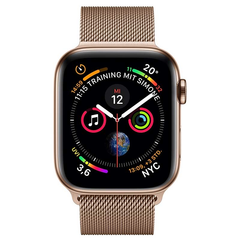 Apple Watch Series 4 GPS + LTE 40mm Edelstahl gold Armband gold