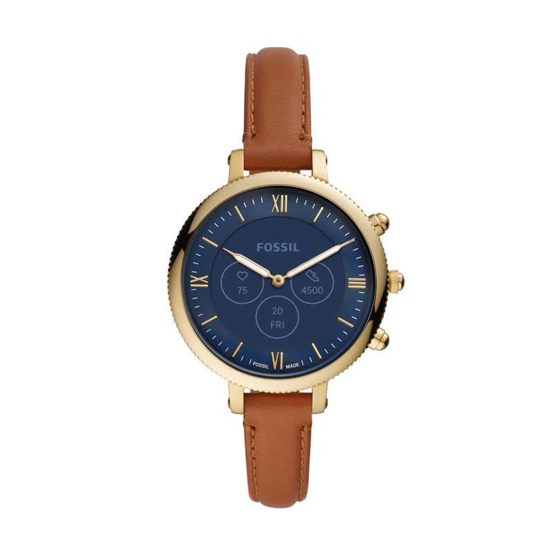 Fossil FTW7034 Smartwatch Leder hellbraun