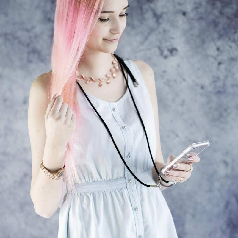 Hama Cross-Body-Cover mit Umhängekordel für Samsung Galaxy S20+, Transparent