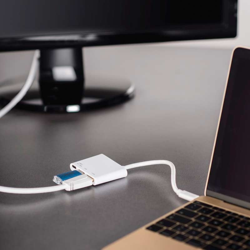 Hama 3in1-USB-C-Multiport-Adapter für USB-A, HDMI™ und USB-C (Daten + PD)