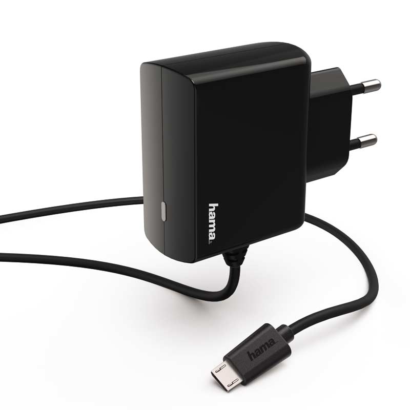 Hama Ladegerät, Micro-USB, 1,2 A, Schwarz