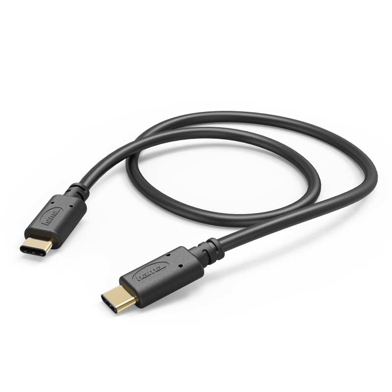 Hama Lade-/Datenkabel, USB Type-C - USB Type-C, 1,0 m, Schwarz