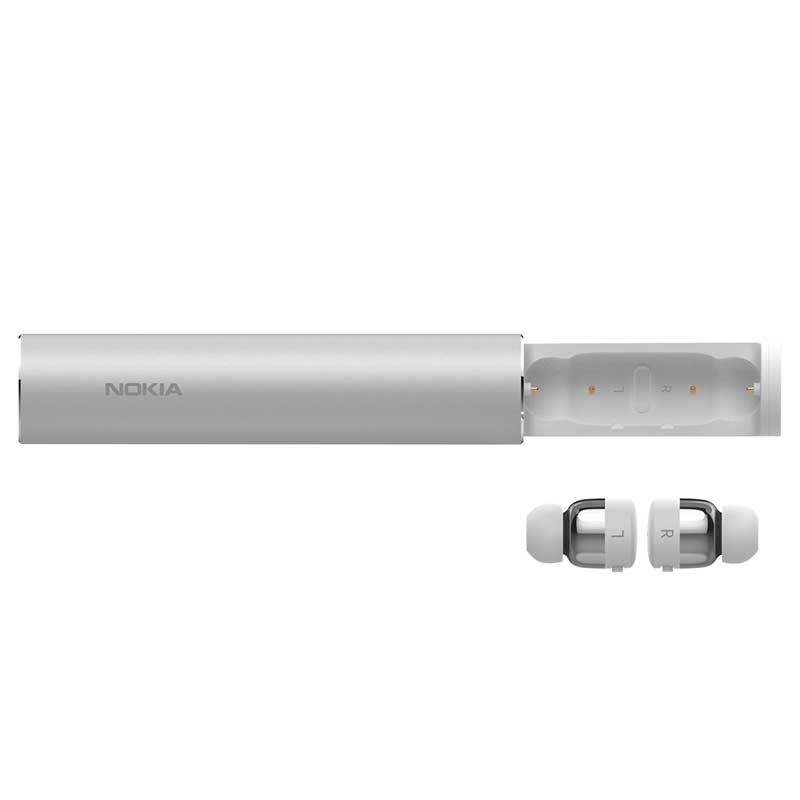Nokia True Wireless Bluetooth-Stereo-Kopfhörer In-Ear silber