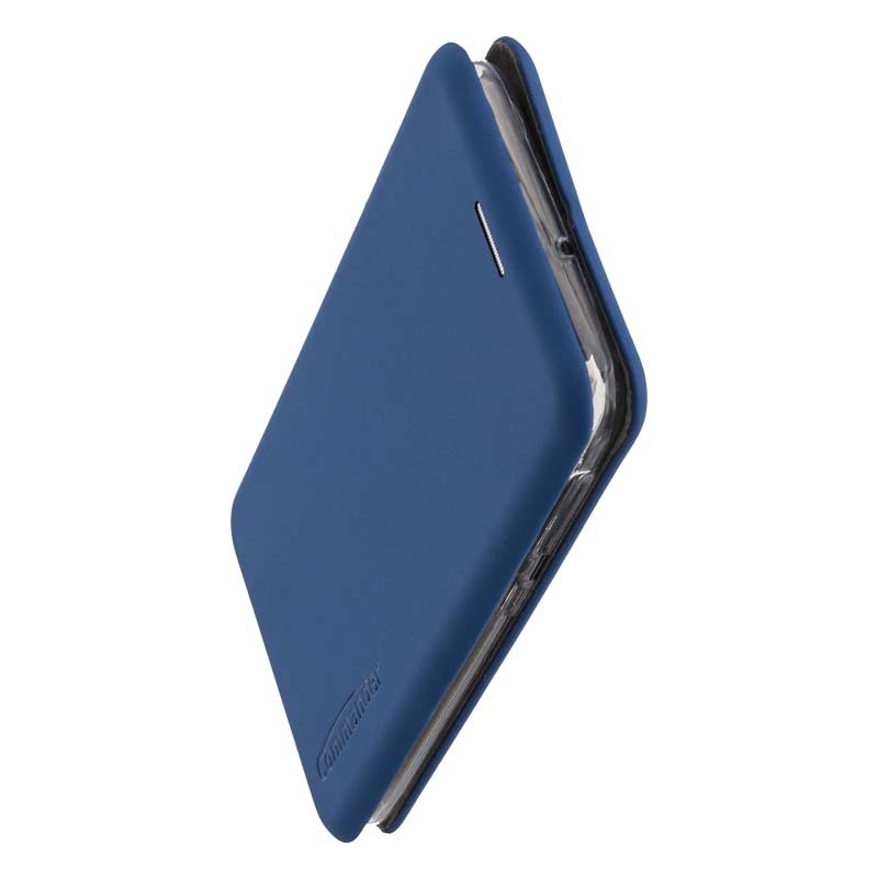 Peter Jäckel COMMANDER Book Case CURVE für Samsung A202 Galaxy A20e Soft Touch Maritim Blue