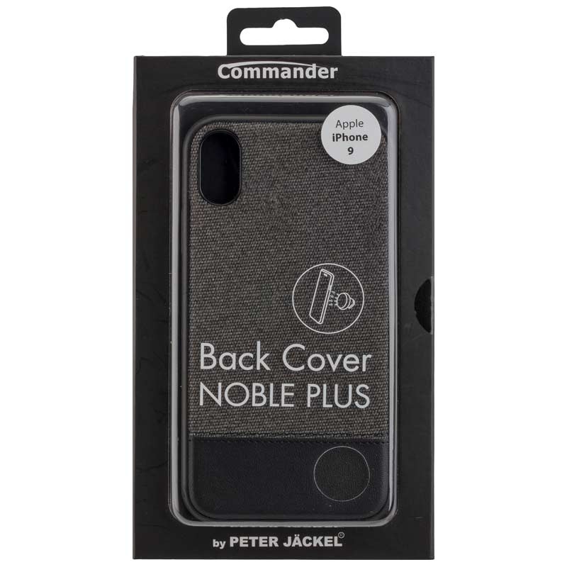 Peter Jäckel COMMANDER Back Cover NOBLE PLUS für Apple iPhone XR Black & Black